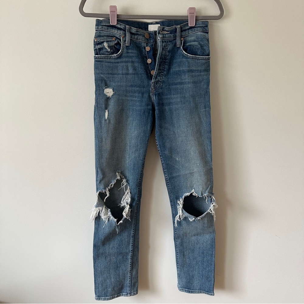 MOTHER Denim The Tomcat Ankle in Helter Skelter Lightning Bold Jeans